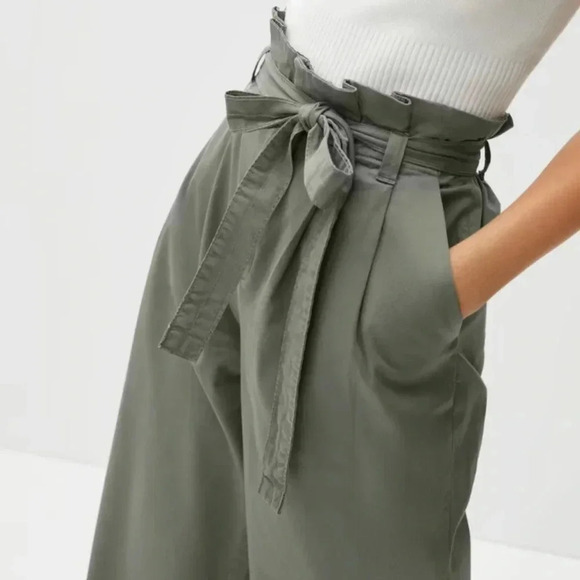 Everlane Organic Cotton The Paperbag Pants in Thyme Size 2 - Picture 10 of 11